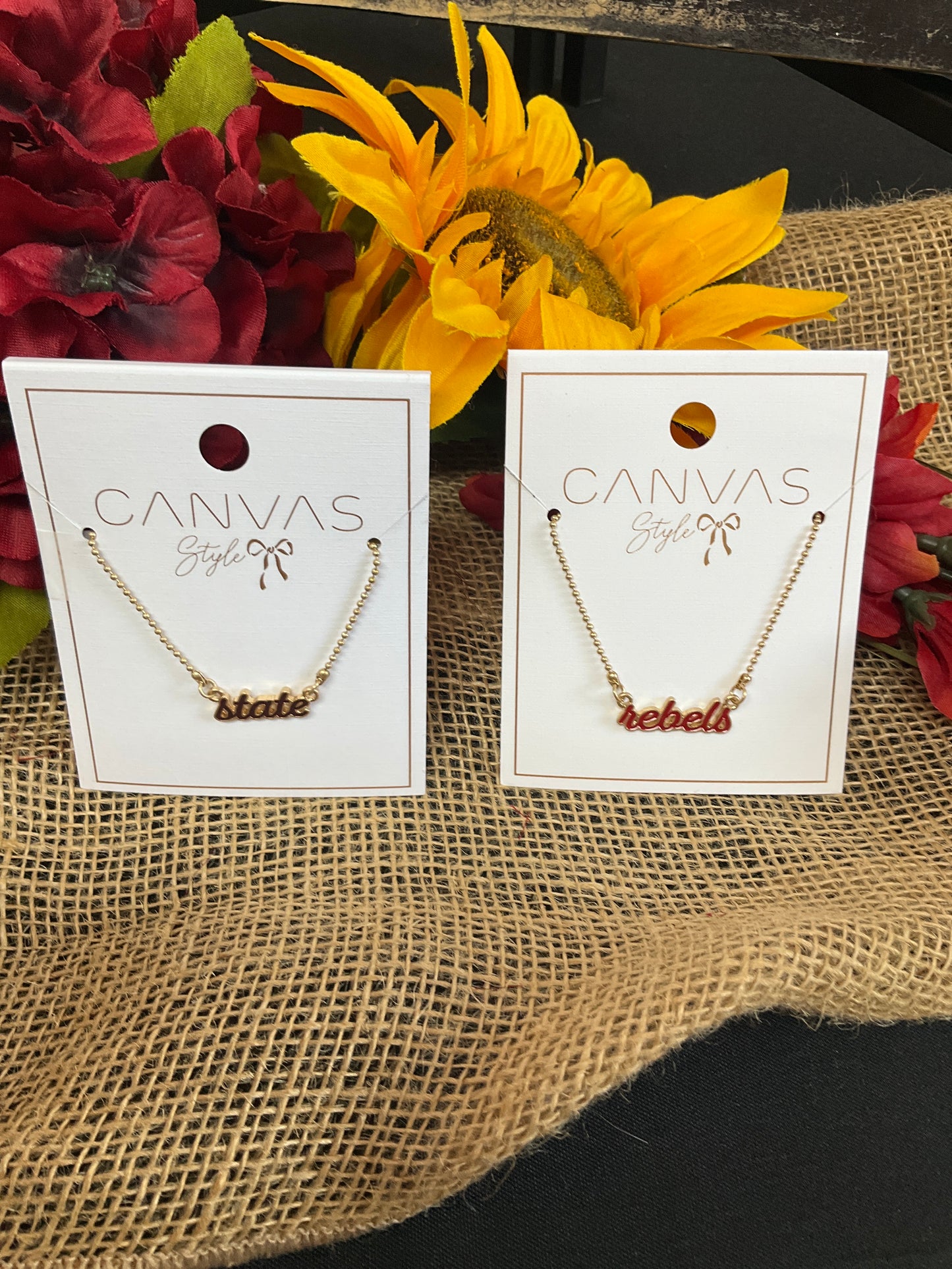 CANVAS Enamel Script Necklace