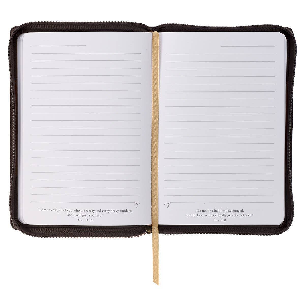 Journal Classic Zip Brown Two-tone Man of God 1 Tim. 6:11