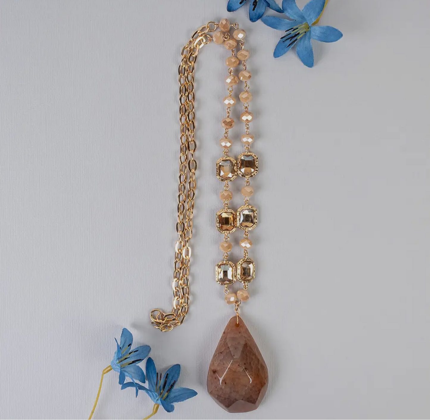 Natural stone necklace