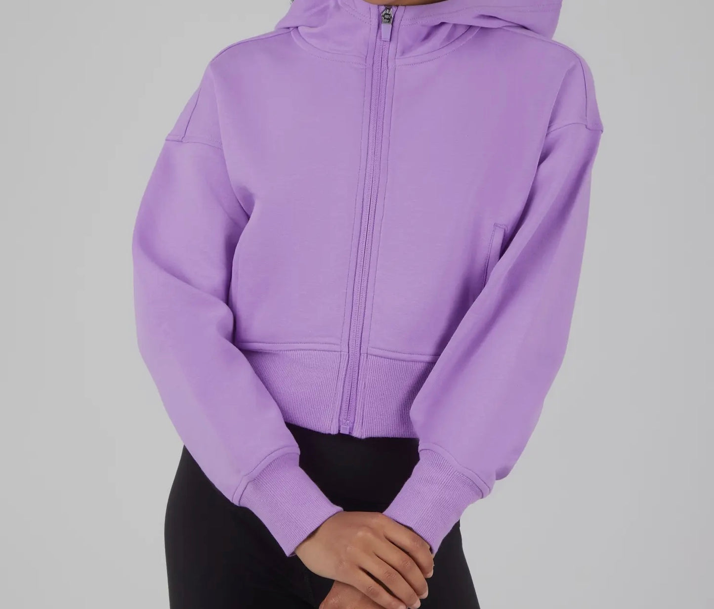 Girls black Scuba Full Zip Hoodie