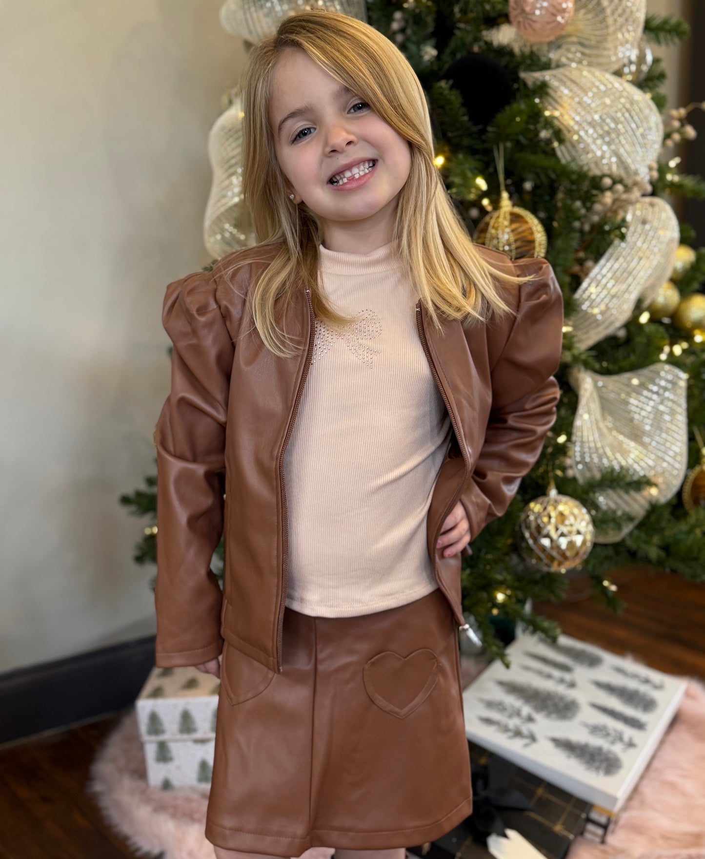 Girls 3 piece Leather Set