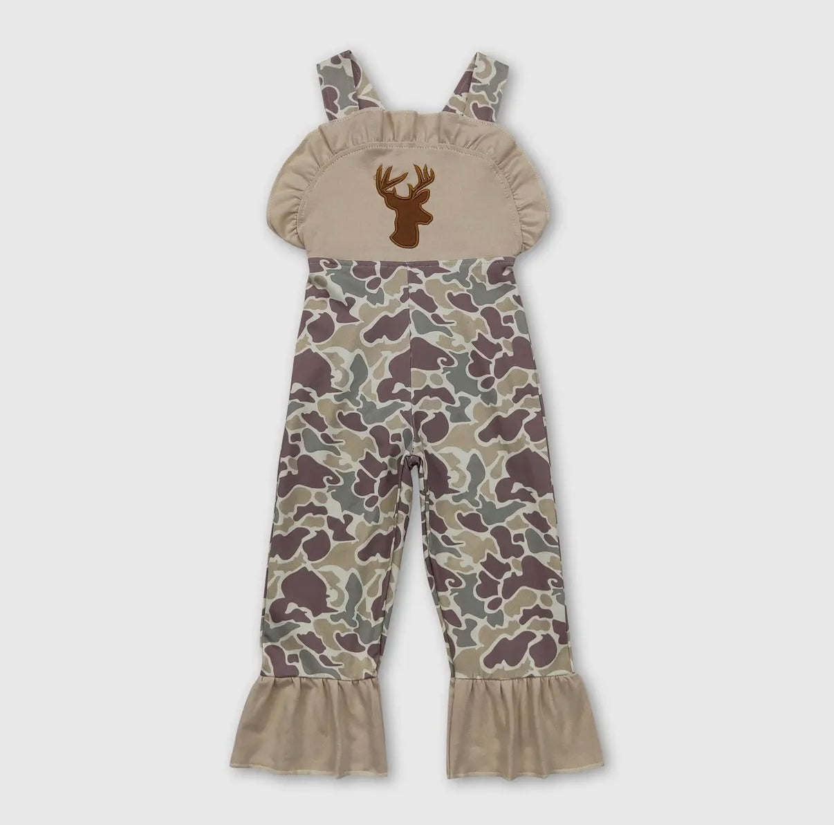 Baby Girls Deer Pocket Overalls