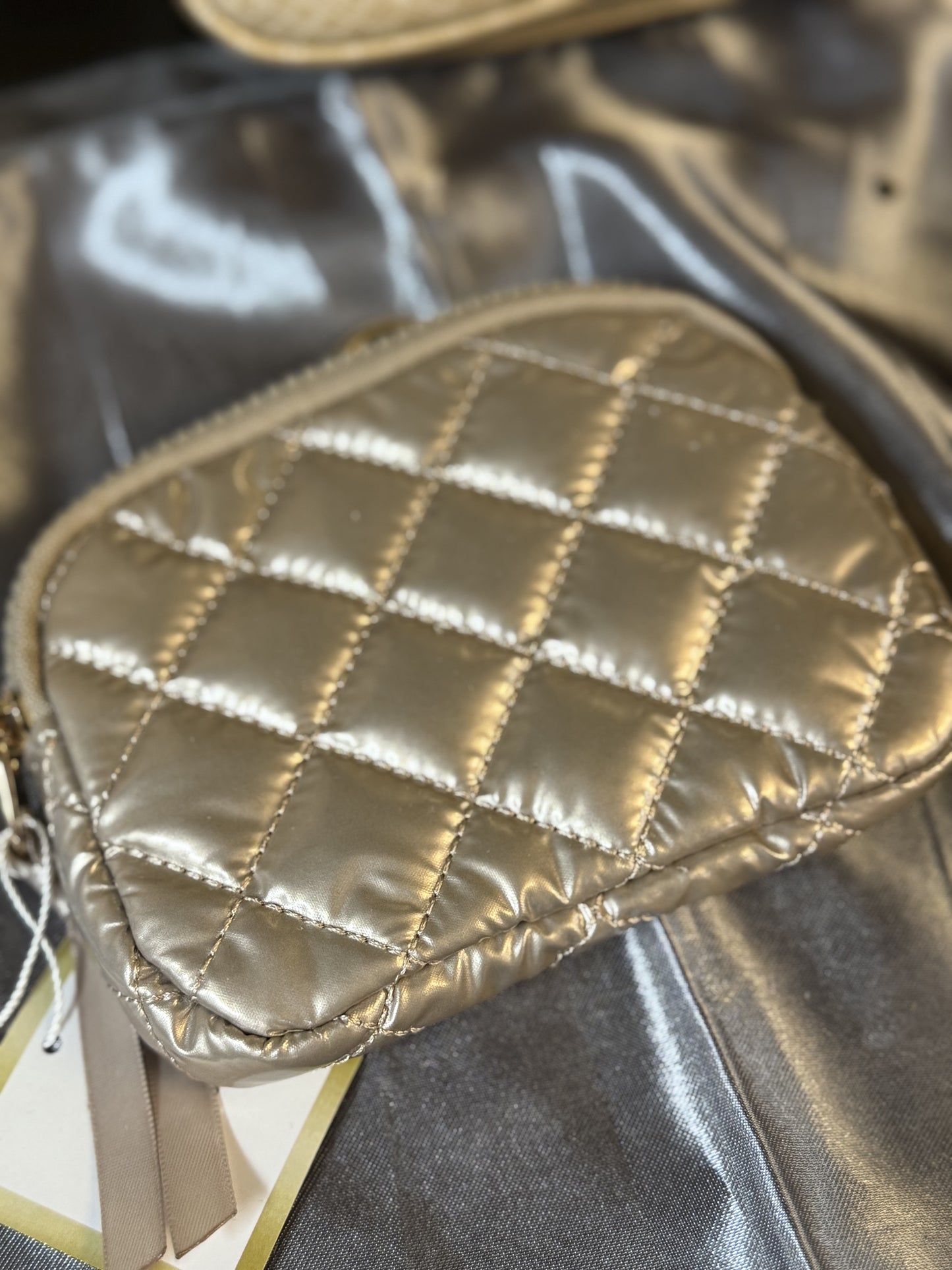 Debra Diamond Quilted Keychain