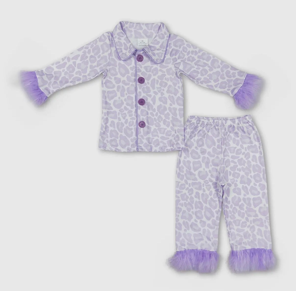 Girl’s Lavender Leopard PJ Set