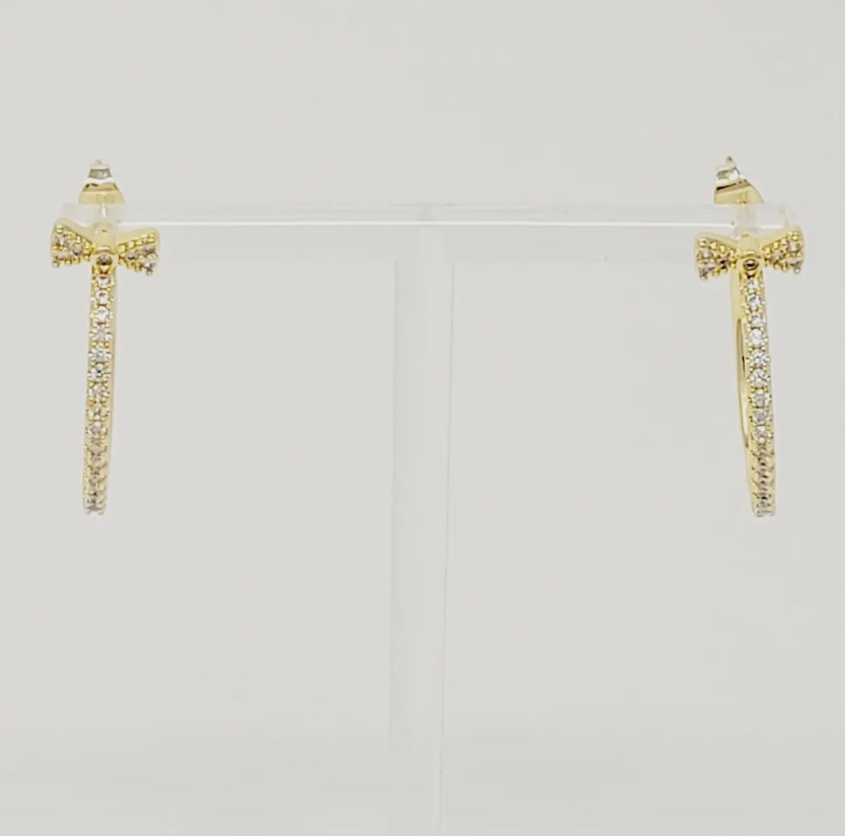 Bow On Top Hoop Earrings