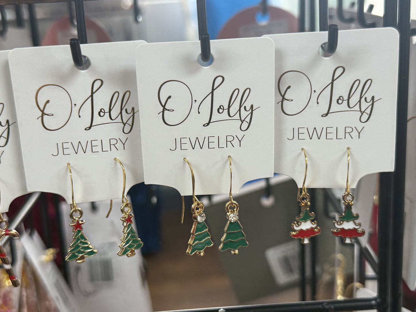 O'Lolly Mini Christmas Tree Earrings