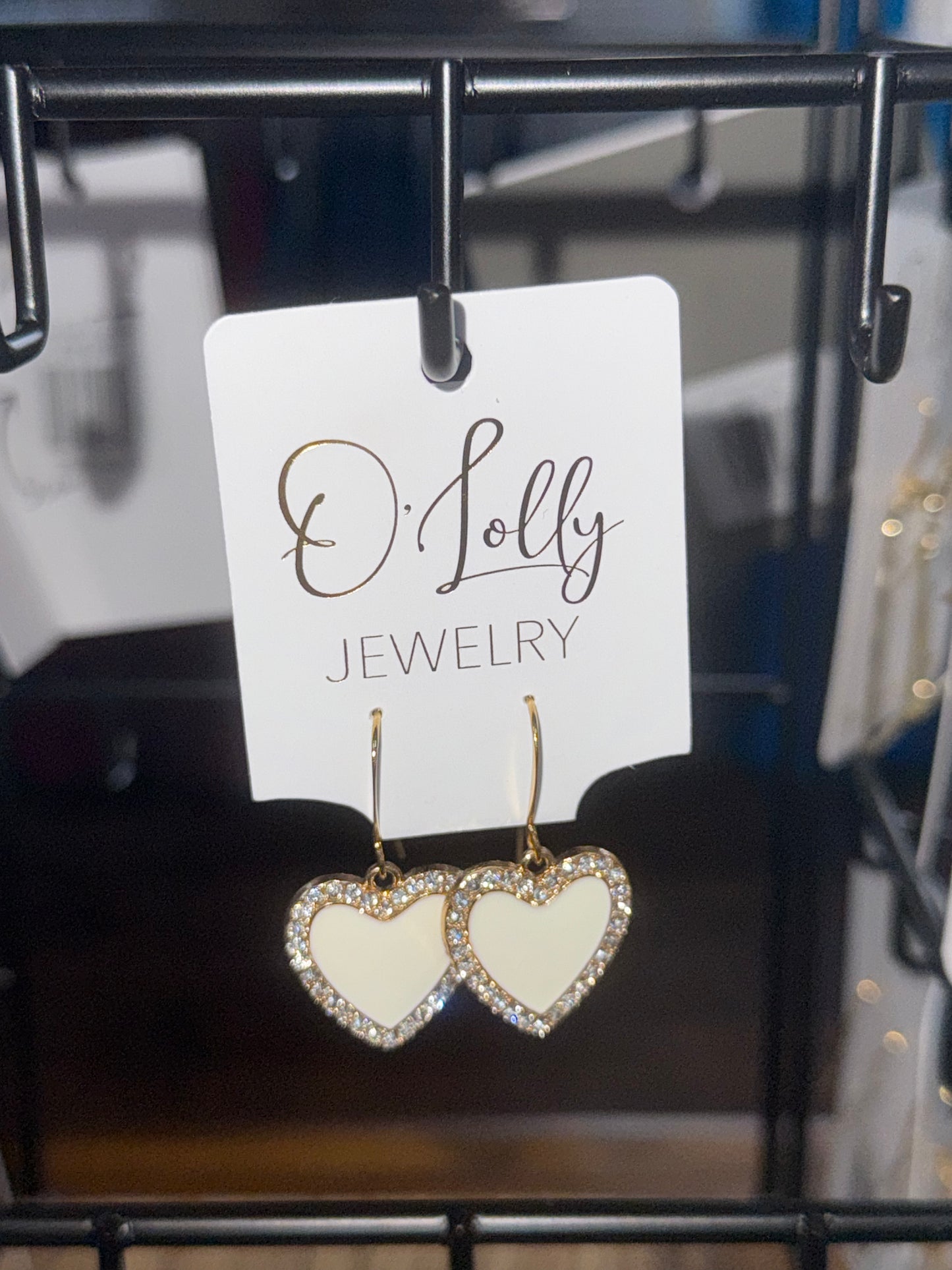O'Lolly Mini Sparkly Heart Earrings