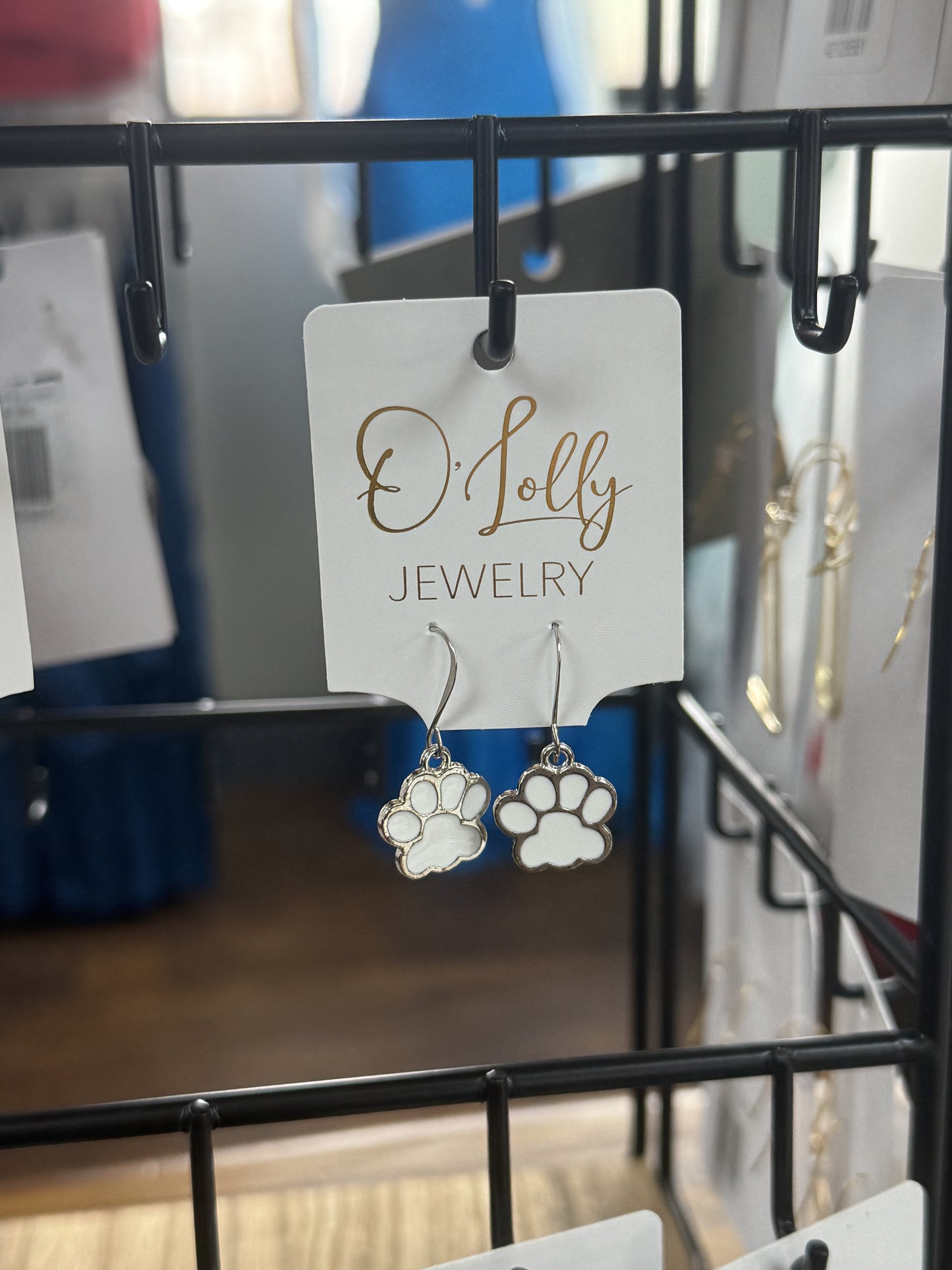 O'Lolly Mini Pawprint Earrings
