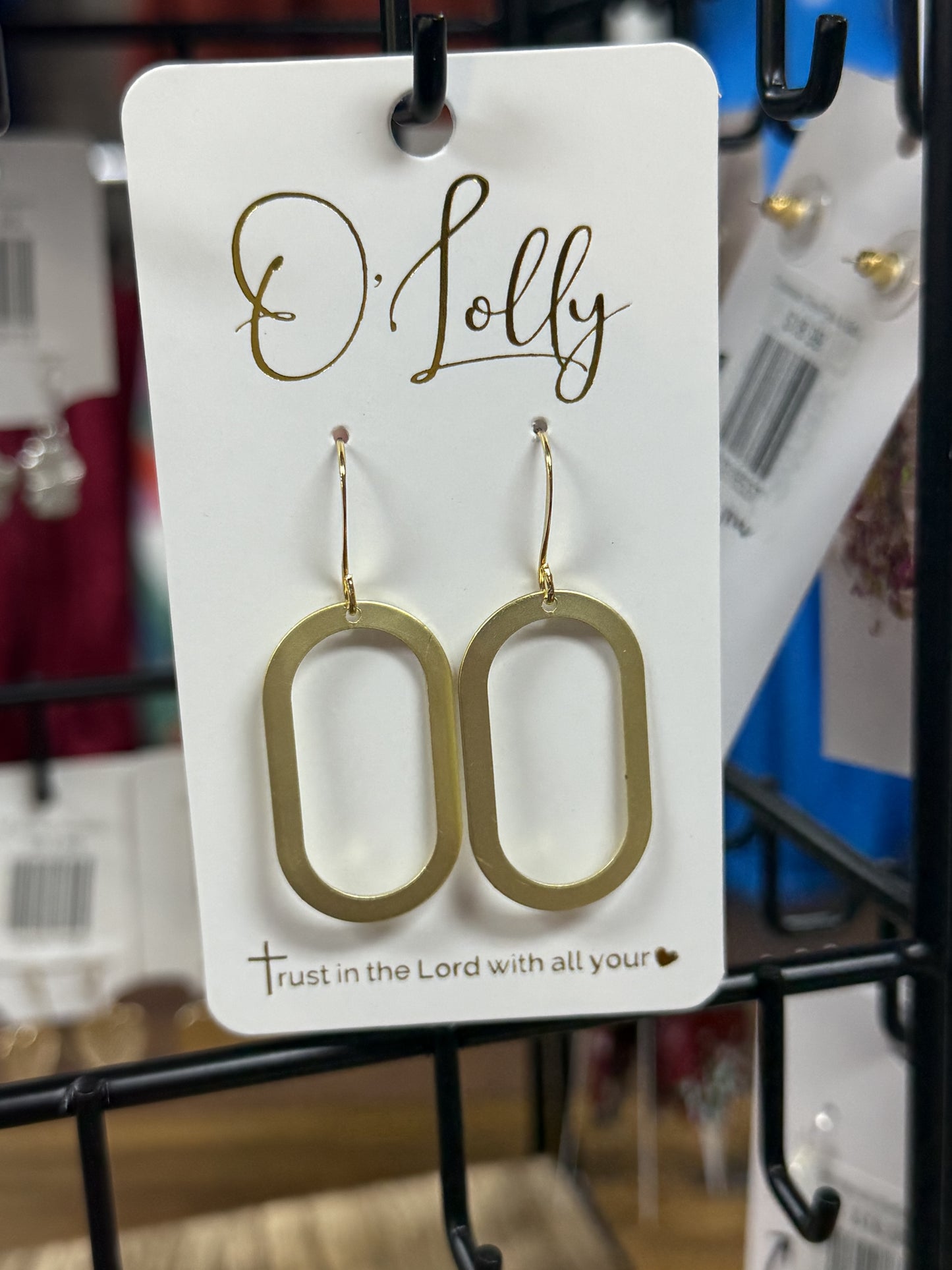 O'Lolly Gold Oval Earrings