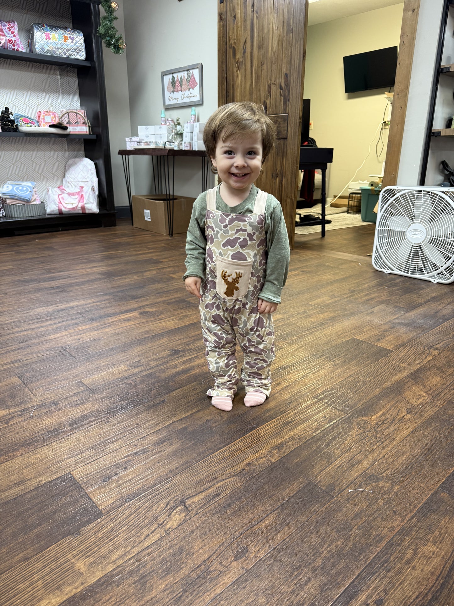 Baby Boy Deer Pocket Overalls