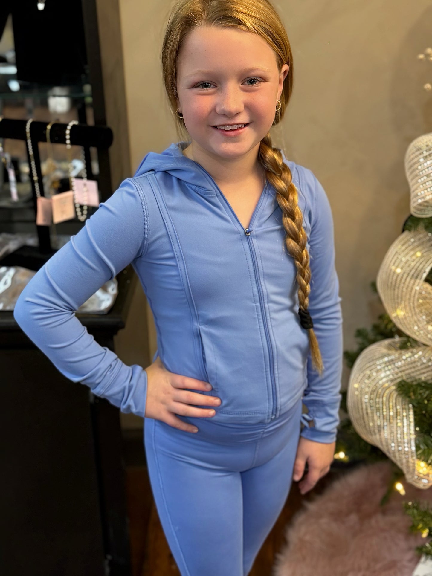 Girls blue Full Zip Active Jacket