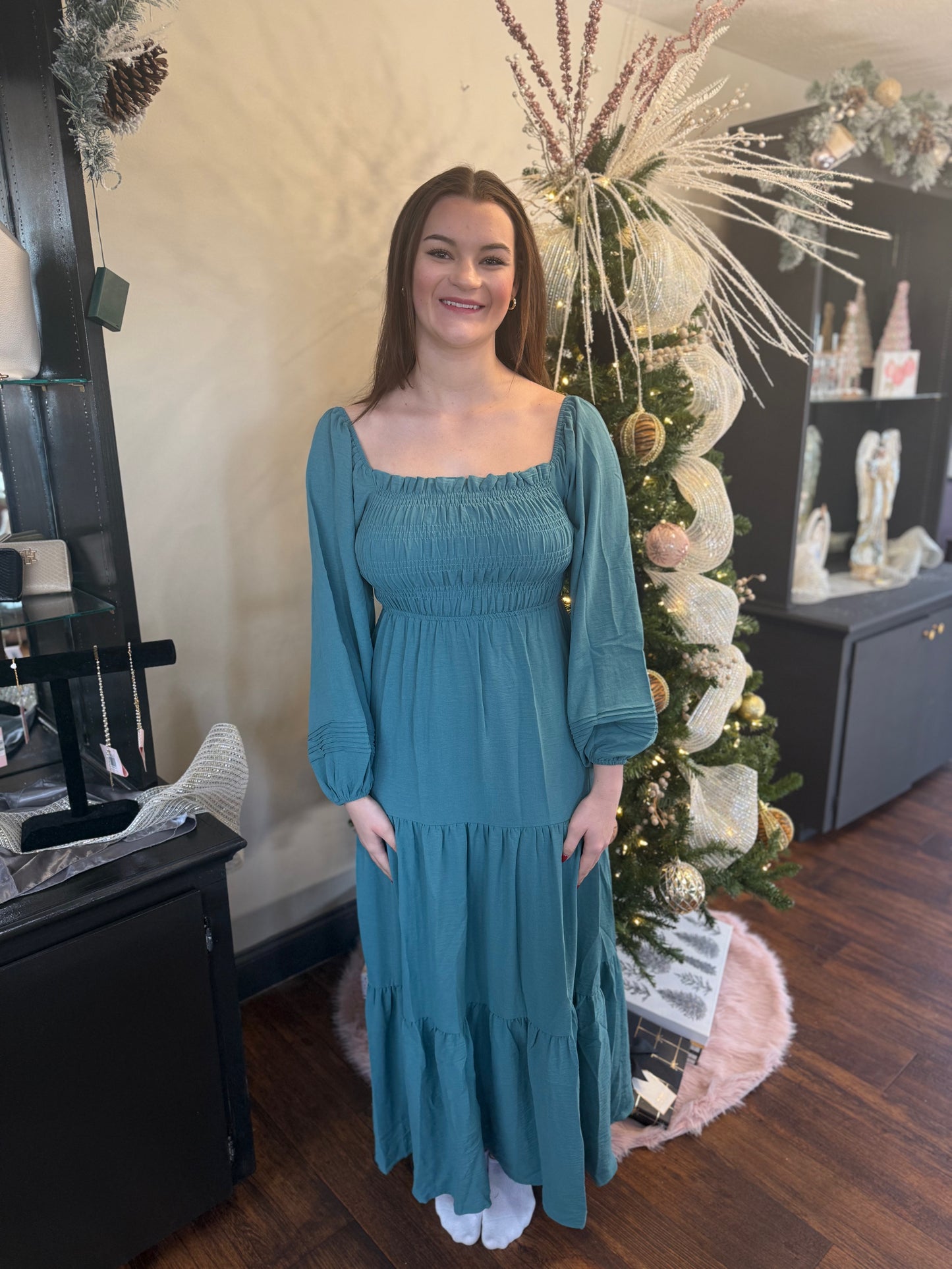 Womens puff Long Sleeve Dress