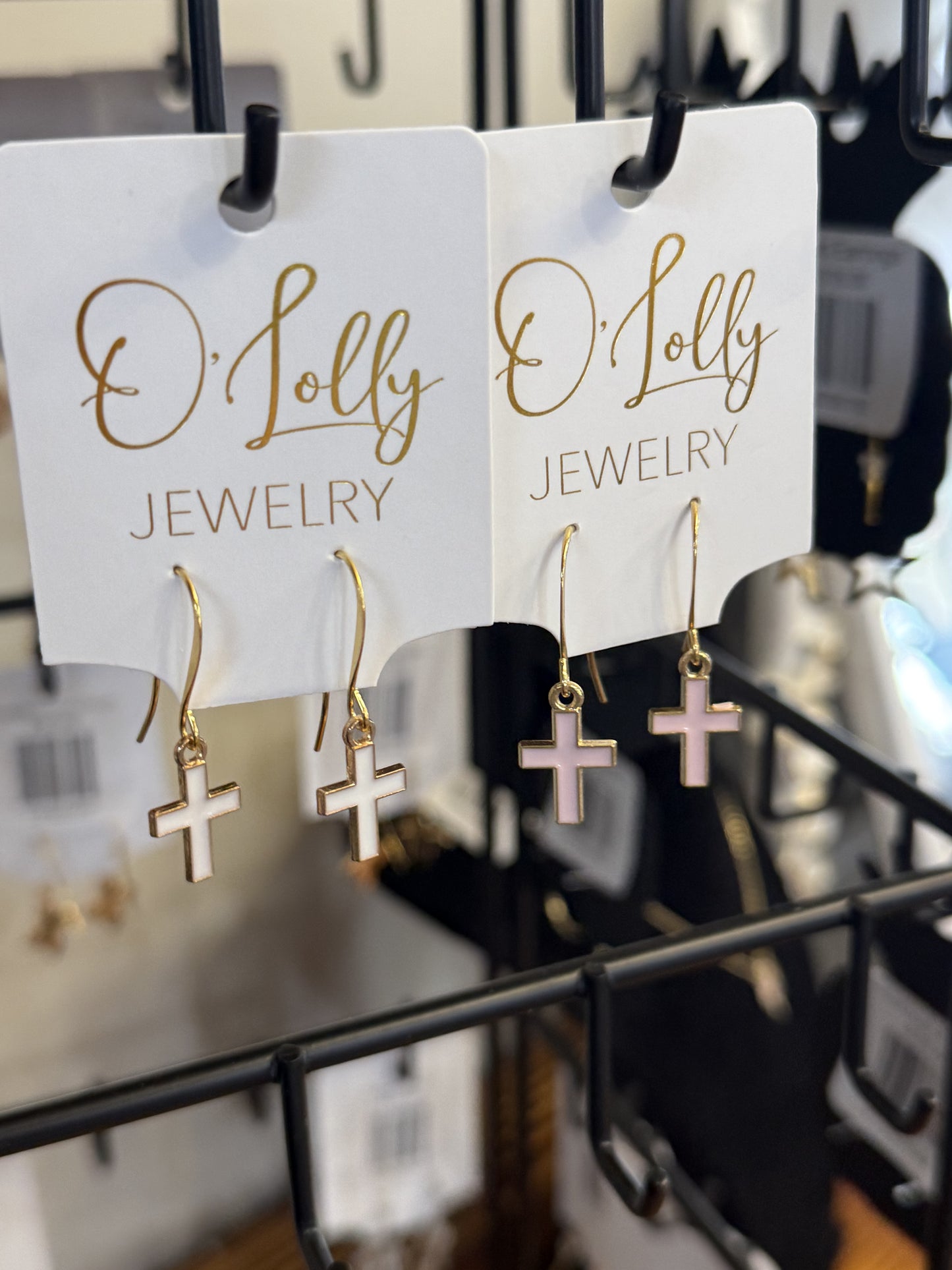 O'Lolly Mini Cross Earrings