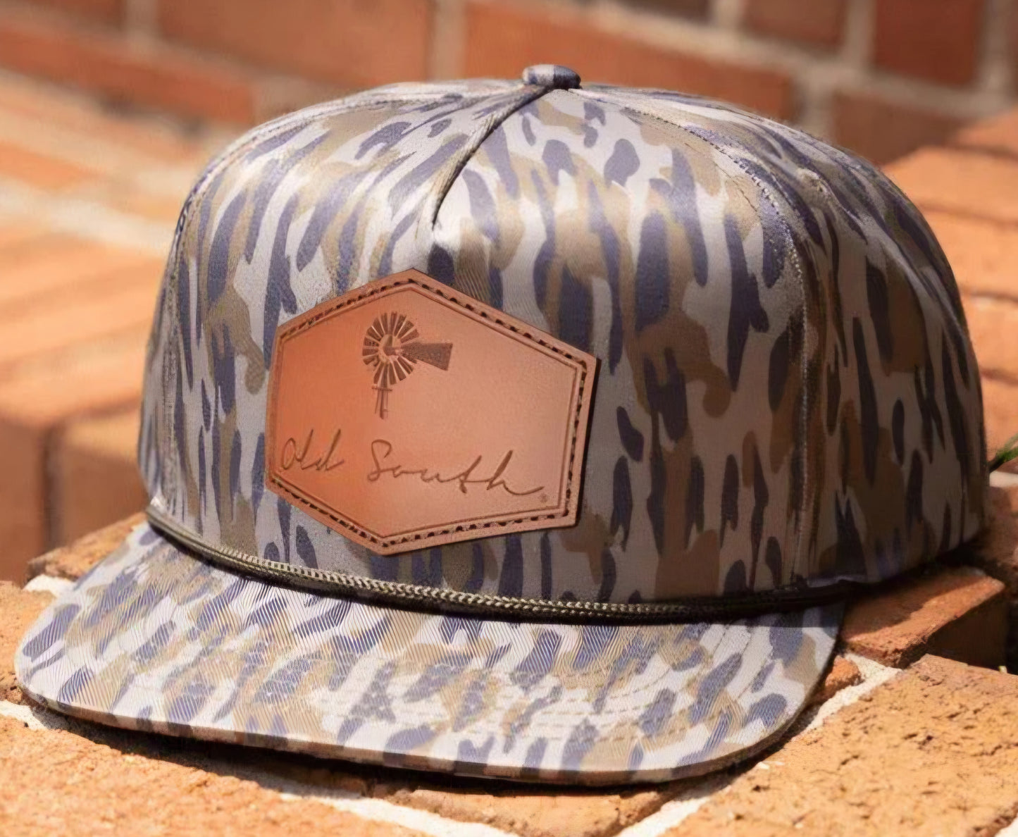 Old South Signature Leather Patch Osland Camo Hat