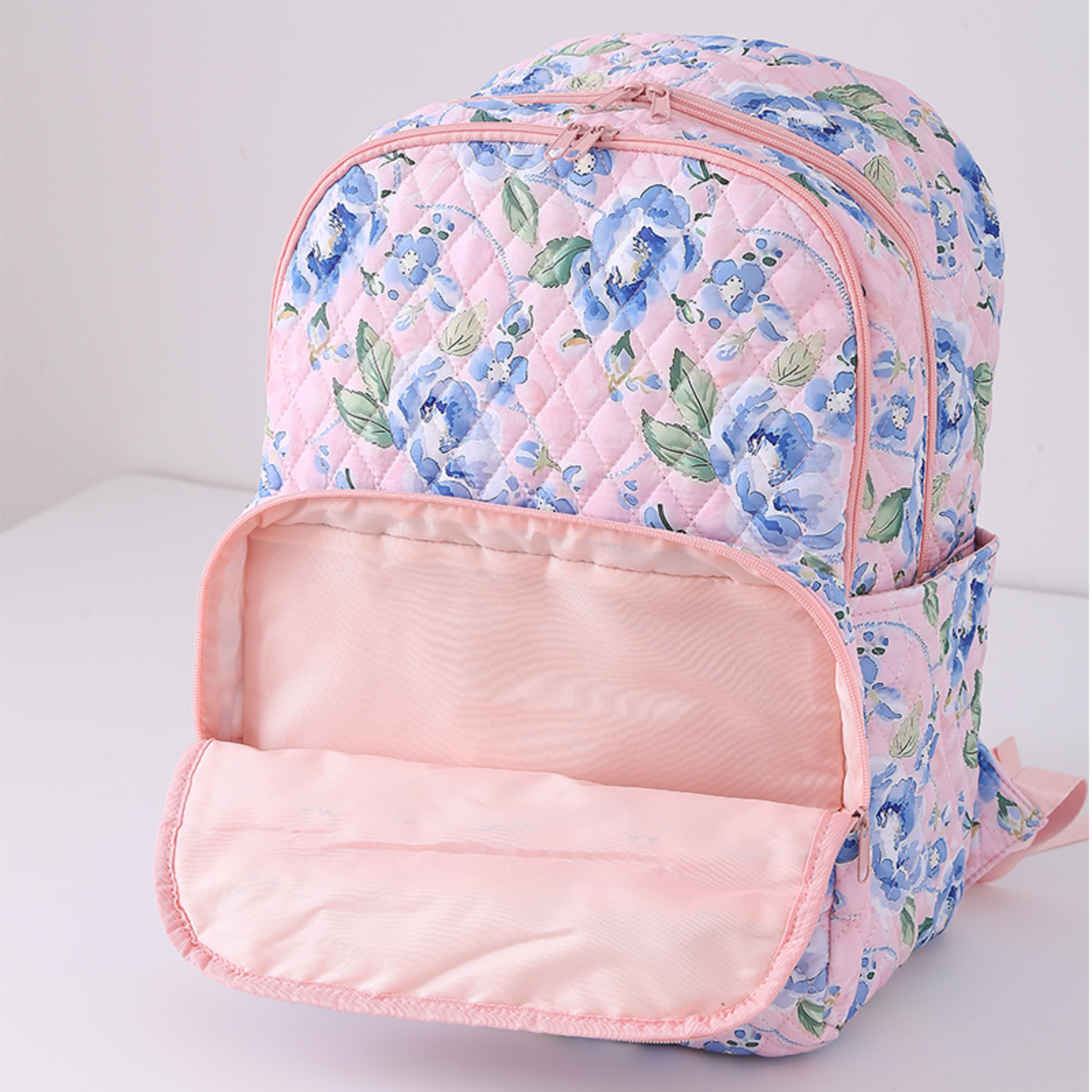 Quilted Full Size Backpack Bluebell Voyage
