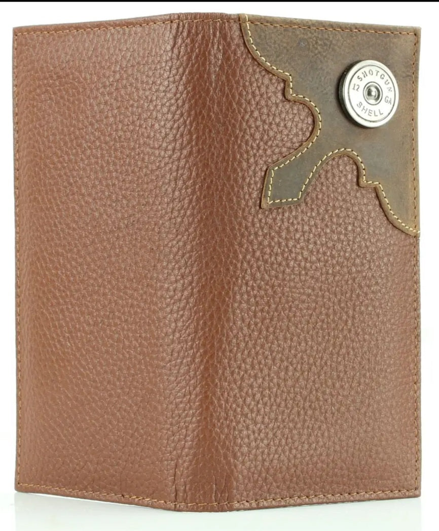 Western Cut Rodeo Wallet w/ Shotgun Shell Concho