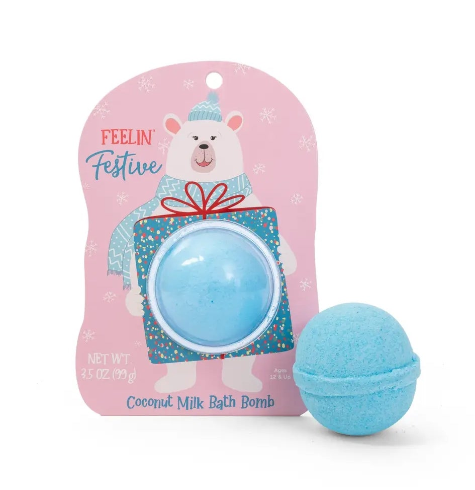 Polar Bear Christmas Clamshell Bath Bomb