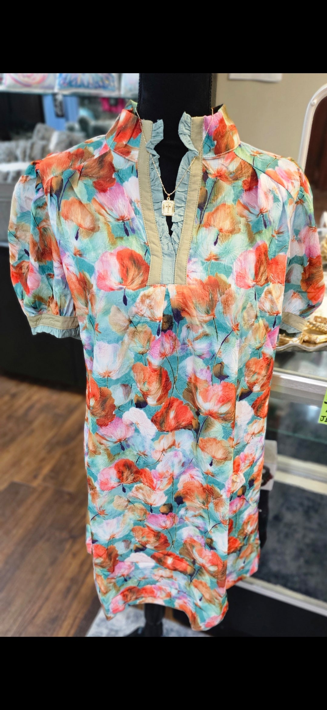 Floral Puff Sleeve Dress