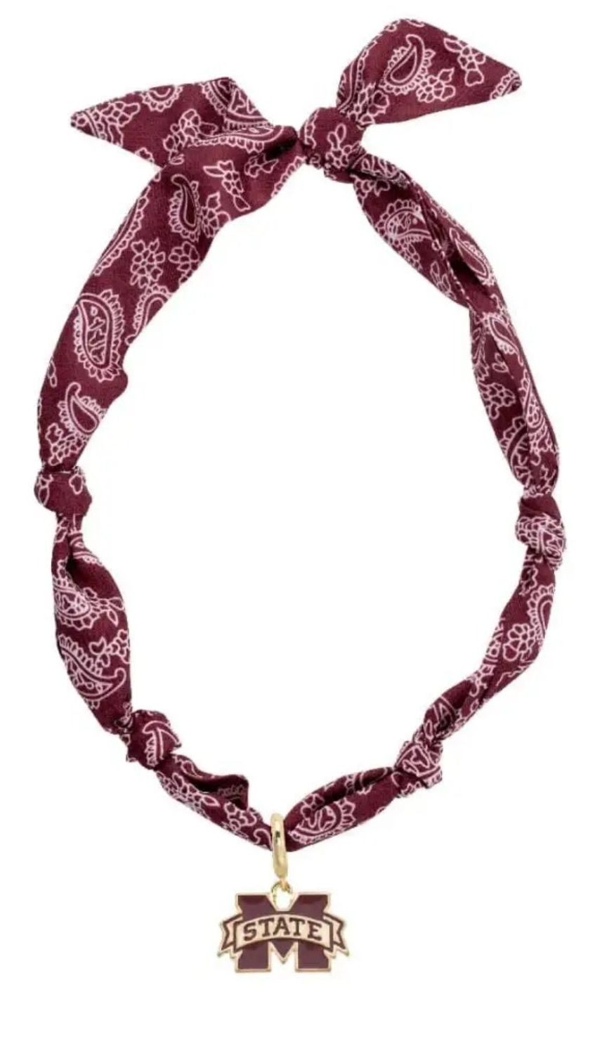 CANVAS Mississippi State Bulldogs Logo Bandana Scarf Necklace