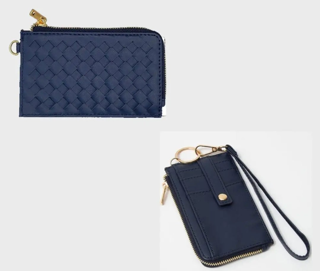 Woven Slim Cardholder Wallet with Wristlet
