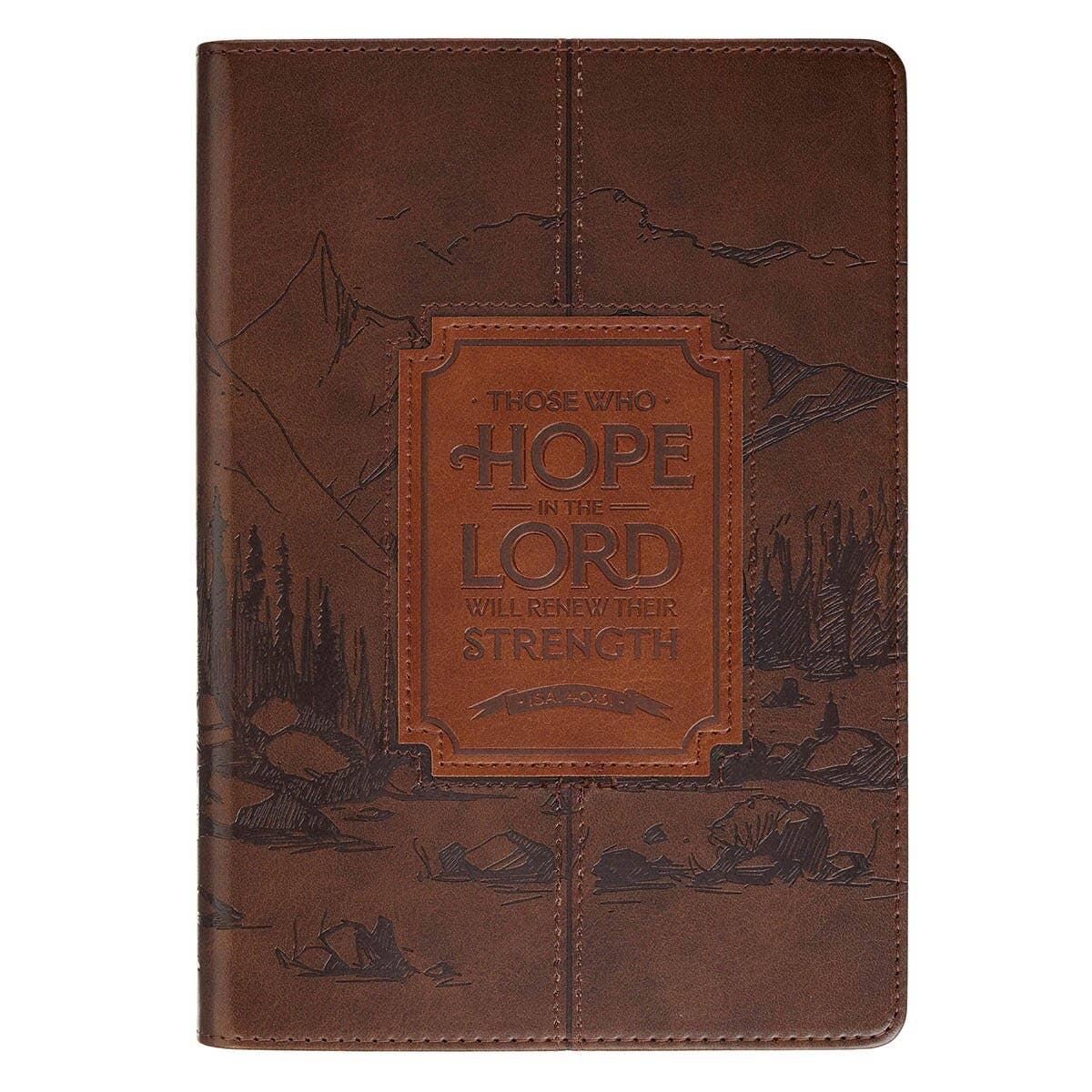 Journal Classic Brown Those Who Hope In The Lord Isa. 40:31