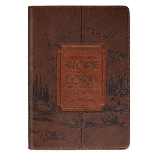 Journal Classic Brown Those Who Hope In The Lord Isa. 40:31