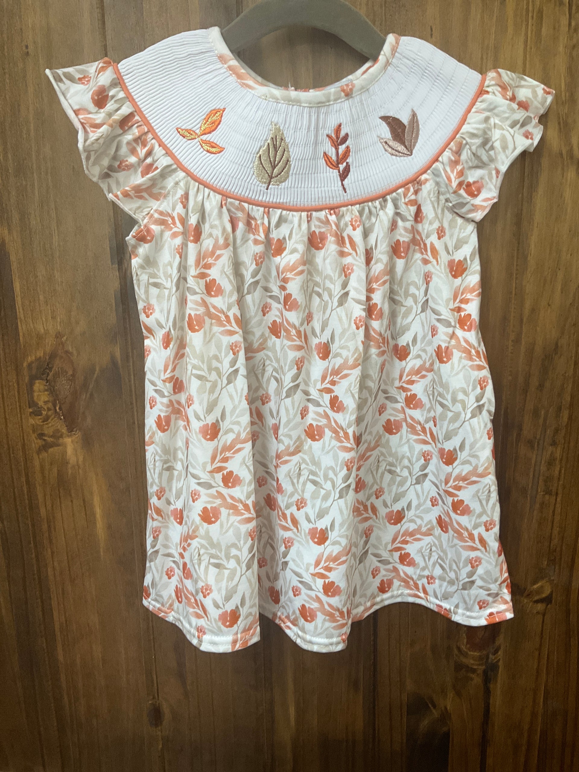fitted lace wedding dress Fall Leaves Smocked Dress main image 1