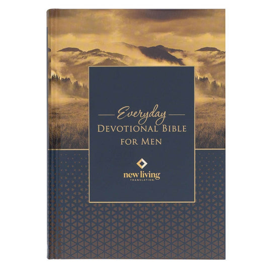 Devotional Bible NLT for Men Hardcover, Clouds
