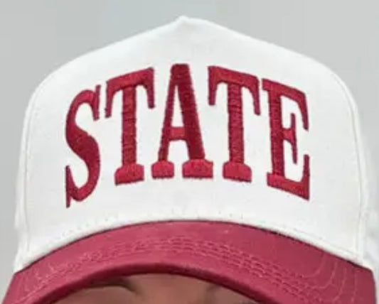 Lulu Mac Maroon State Hat