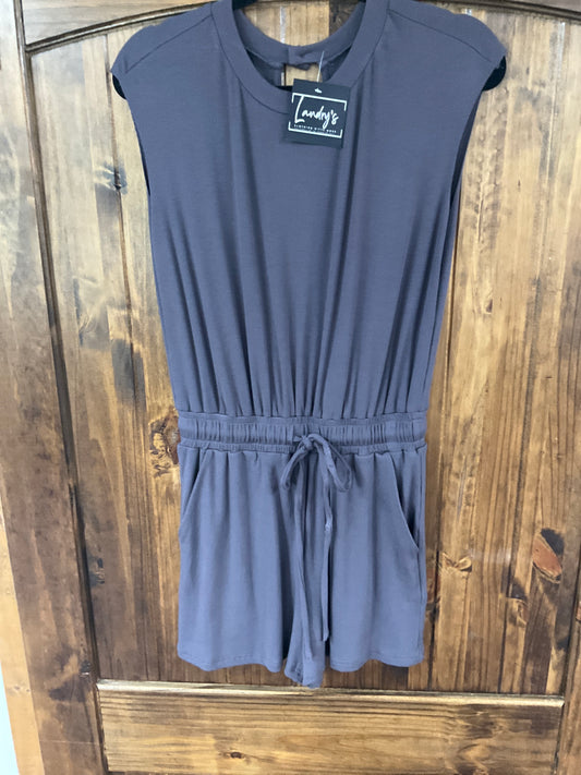 Open Back Cap Sleeve Romper
