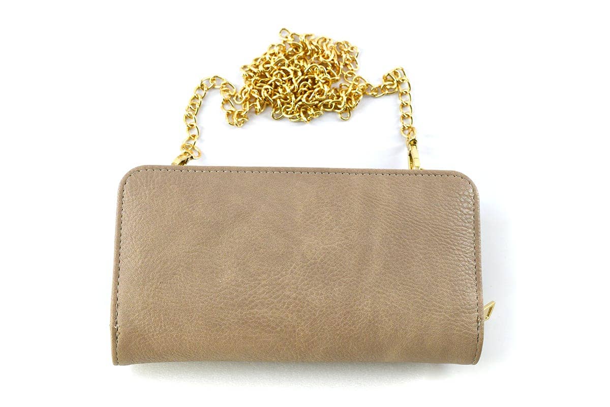 AD041 Turn Lock Crossbody Wallet