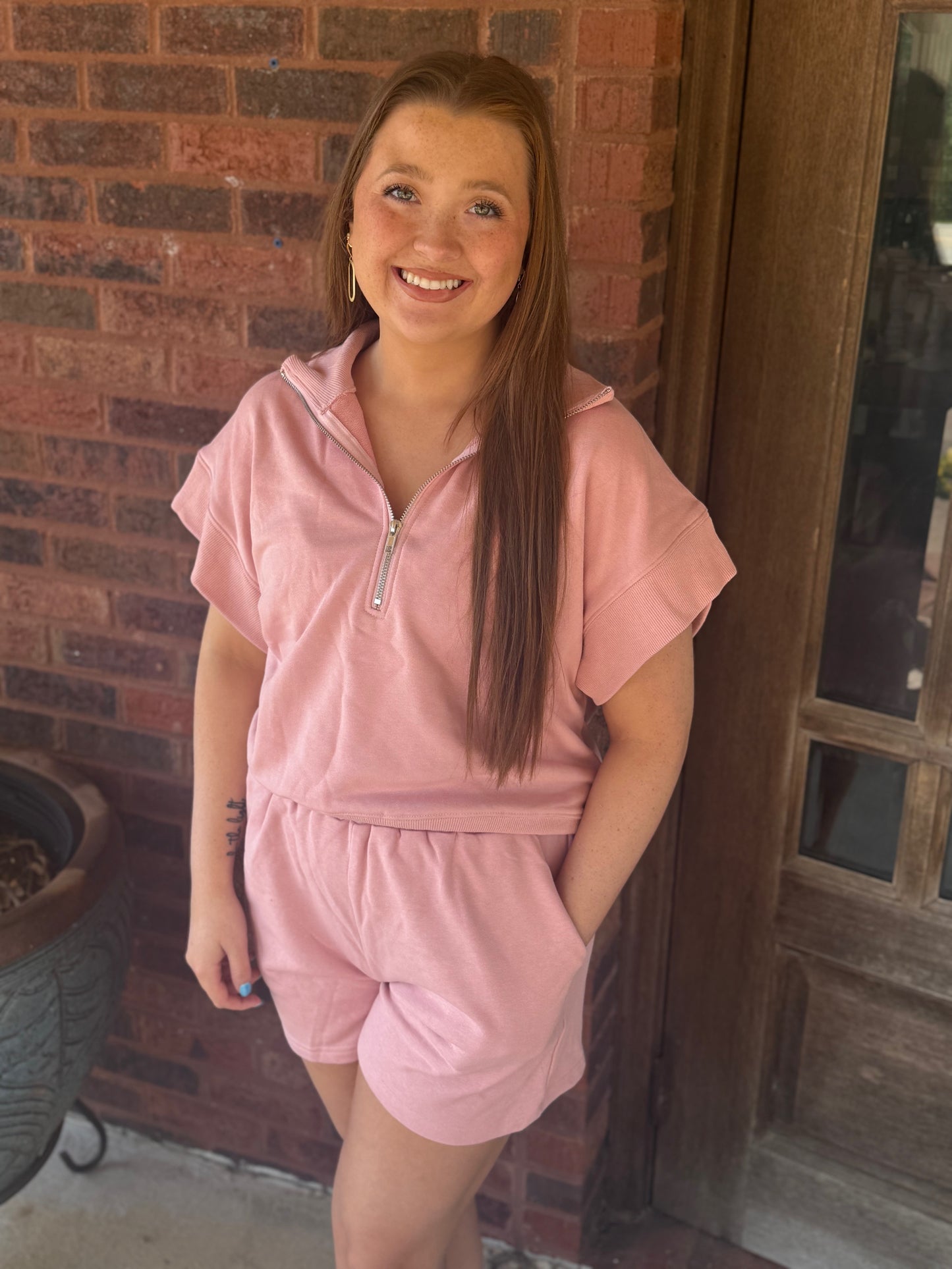 Half-Zip French Terry Lounge Set