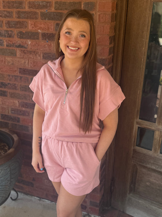 Half-Zip French Terry Lounge Set