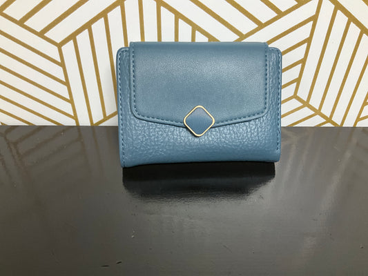 Linda small zip & fold wallet-blue