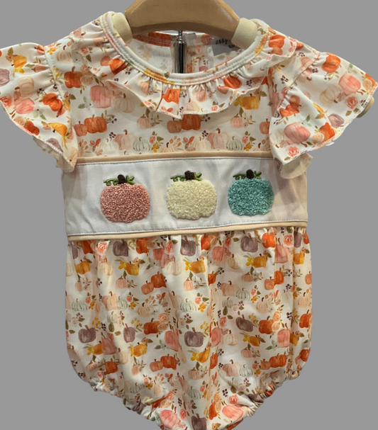 Beige French Knot Ruffle Bubble