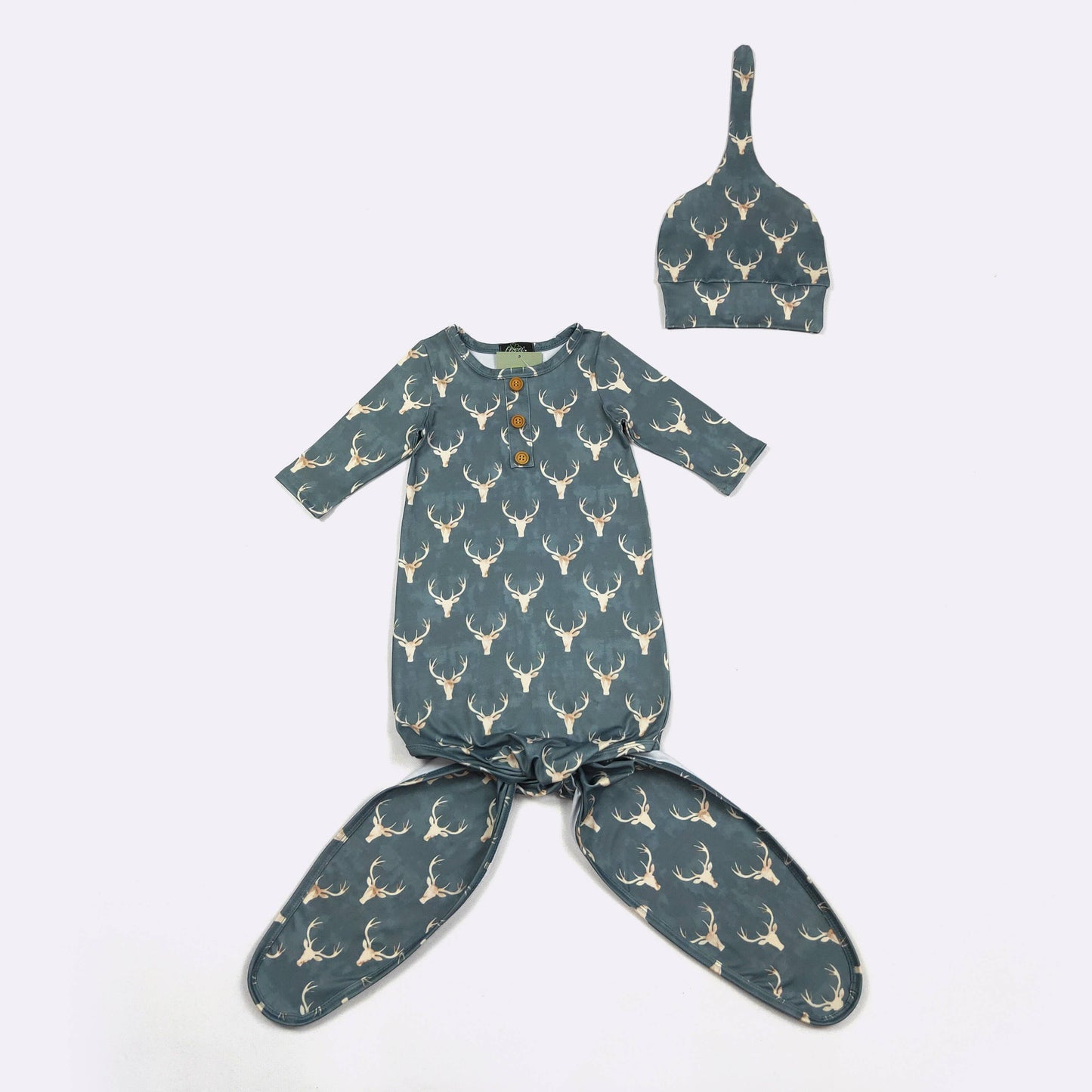 Emerald Deer Knotted Gown