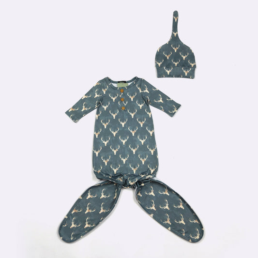 Emerald Deer Knotted Gown