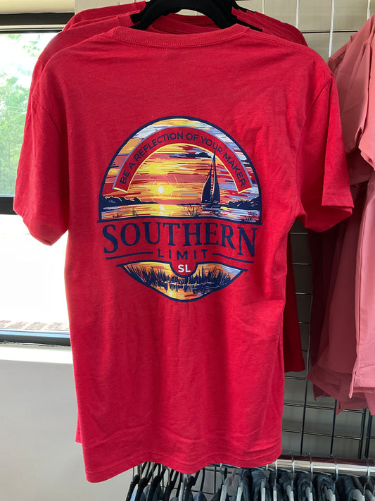 Men’s red southern limit tee