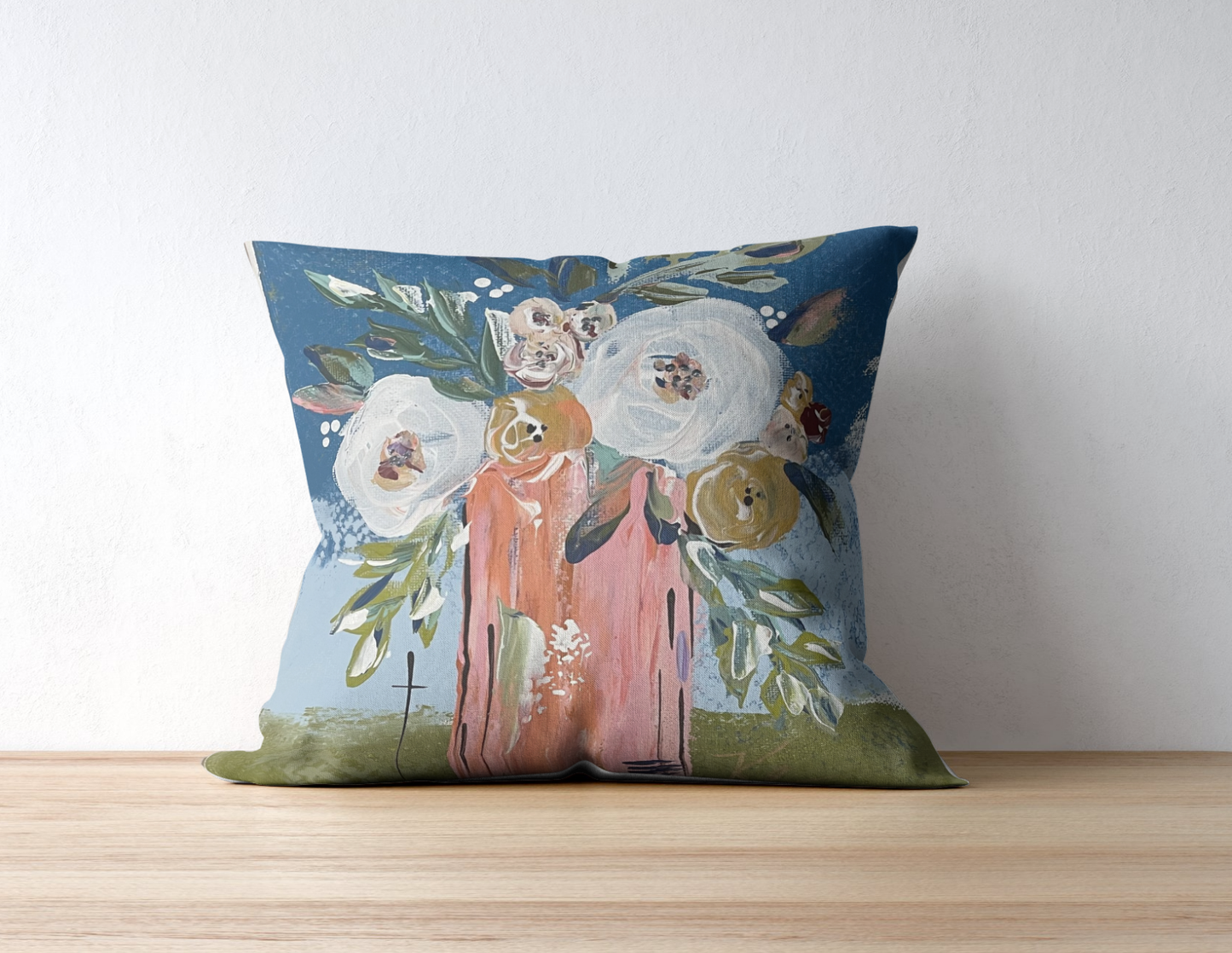 Coral Vase Pillow