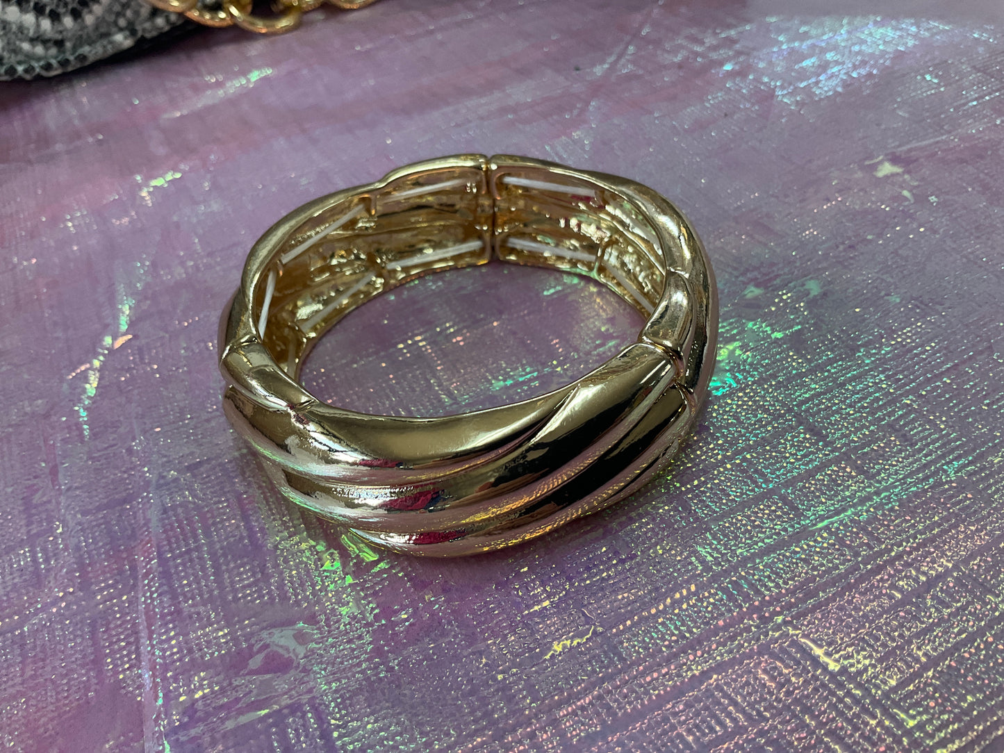 Hackett Stretch Bracelet Shiny Gold