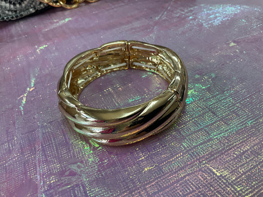 Hackett Stretch Bracelet Shiny Gold