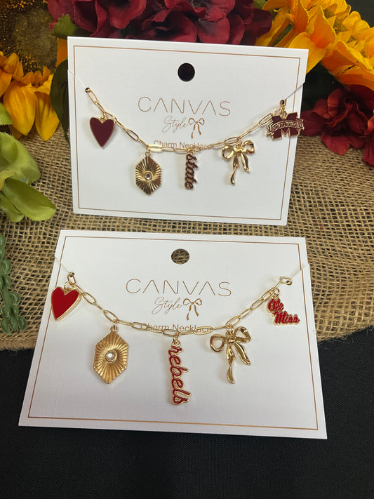 CANVAS Paper Clip Charm Collector Necklace