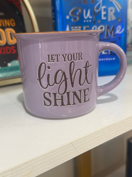 Mug Camp Purple/White Let You Light Shine
