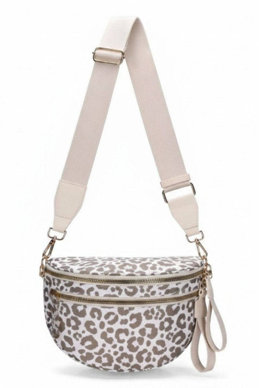 SF221012 Nylon Leopard Sling/Crossbody Bag