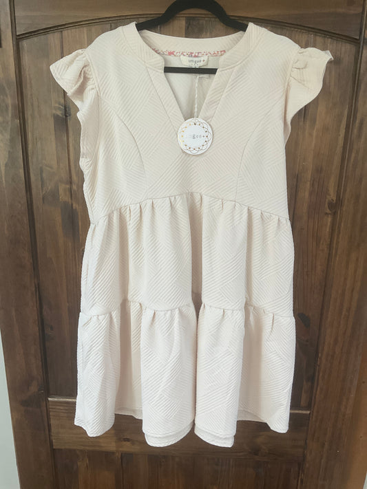 Criss Cross With Ruffle Sleeves Dress Plus Size