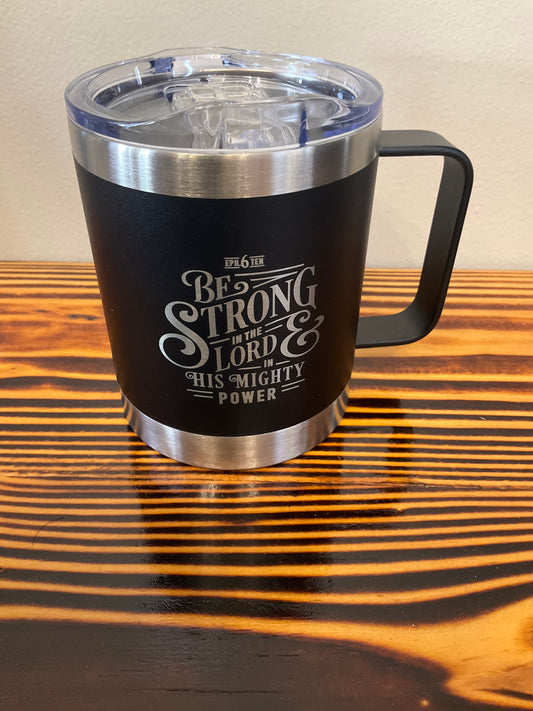 Mug SS camp-black Be Strong