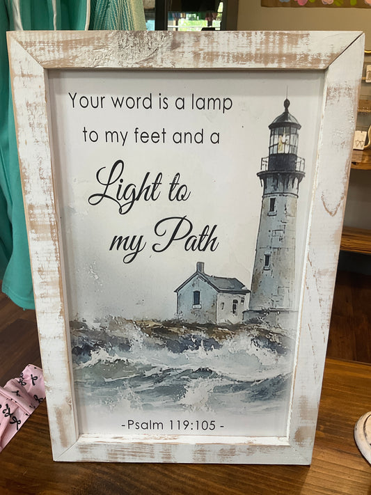 Your word is a lamp to my feet…