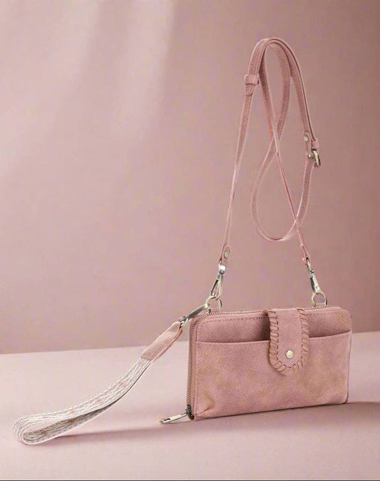 SV32087WW Jolie Crossbody Wallet With Boho Wrist Strap