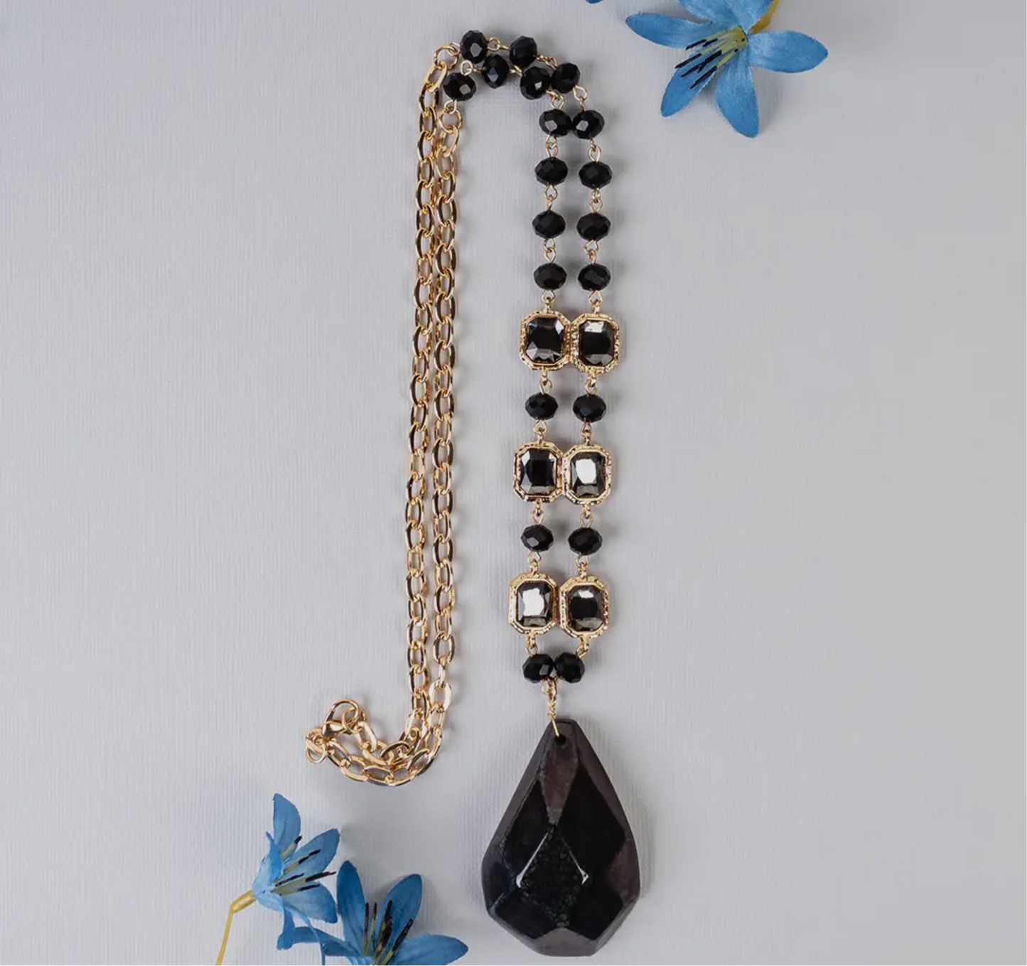 Natural stone necklace