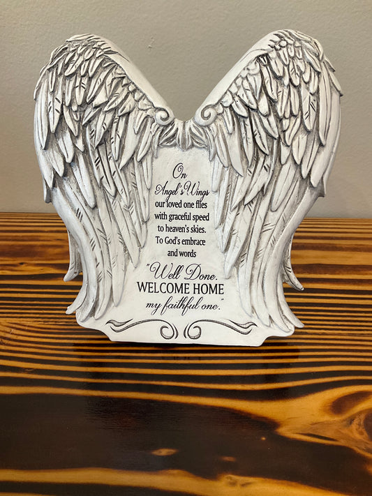 Angel Wings Tabletop Plaque